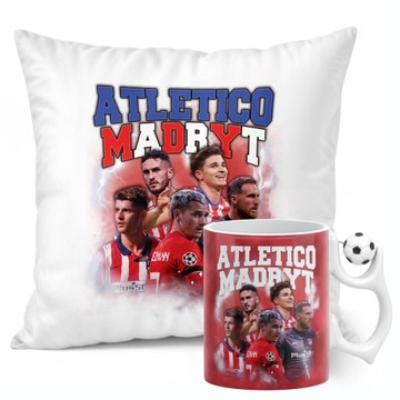 Zestaw Kubek Piłkarski + Poduszka Atlético Madryt Griezmann Morata