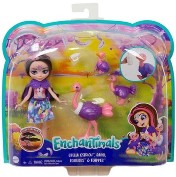 ENCHANTIMALS LALKA Z RODZINKĄ STRUSIÓW GTM32 MATT