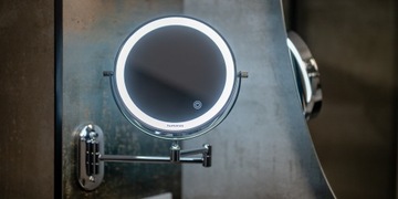 Зеркало для ванной Humanas HS-BM01 со светодиодной подсветкой - серебро