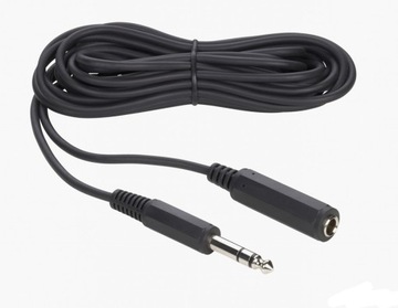 Kabel przedłużacz Duży JACK 6,35mm M/F stereo 5m.
