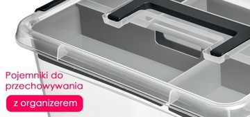 PUDEŁKO POJEMNIK Z ORGANIZEREM BPA FREE 19,5x15x11CM SIMPLE STORE 2L