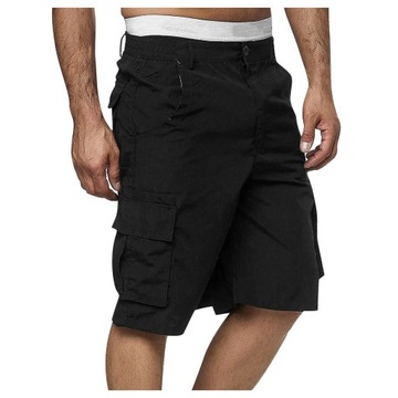 Plus Size Men`s Knee lenght Cargo Shorts Casual El