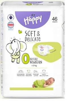 BELLA HAPPY Pieluszki dla Wcześniaków do 2kg 46szt