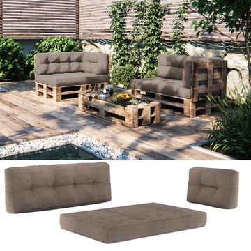 ZESTAW 3 PODUSZEK NA PALETY PREMIUM TAUPE VICCO