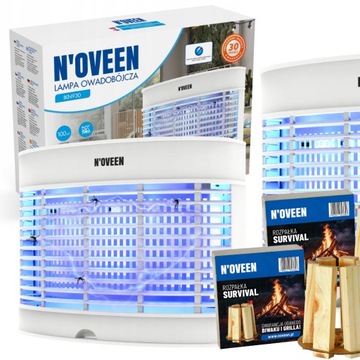 NOVEEN DUŻA LAMPA OWADOBÓJCZA NA KOMARY MUCHY ĆMY PUŁAPKA NA OWADY LED