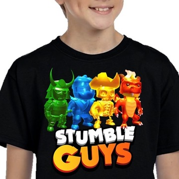 STUMBLE GUYS 3162 KOSZULKA DZIECIĘCA CZARNA 128