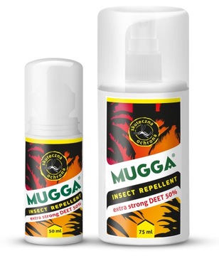 MOCNY ZESTAW ŚRODEK ROLL-ON + PREPARAT SPRAY NA KOMARY OWADY MUGGA STRONG