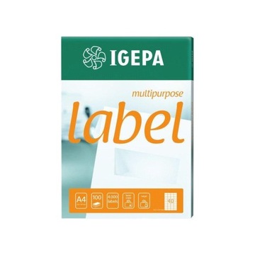 Etykiety samoprzylepne IGEPA A4 105x74mm 100szt