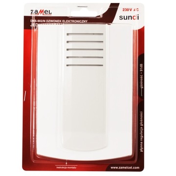 DZWONEK DO DRZWI jednotonowy 230V gong ecru