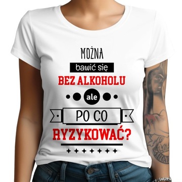 DAMSKA ŚMIESZNA KOSZULKA Z NADRUKIEM - MAŁA MI | XL