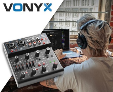 4-канальный микшер с аудиоинтерфейсом Vonyx USB Bluetooth