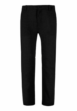 МУЖСКИЕ ЧЕРНЫЕ ЛЬНЯНЫЕ БРЮКИ ОБЫЧНЫЕ VOLCANO R-LINN XXL