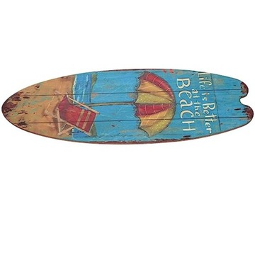 TIKI BAR DESKA SURFINGOWA ZNAK NA ŚCIANIE WISZĄCY TEMAT OCEANU