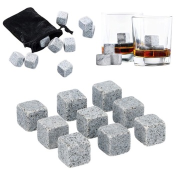Kamienie do WHISKY kamienne KOSTKI lodowe GRANIT