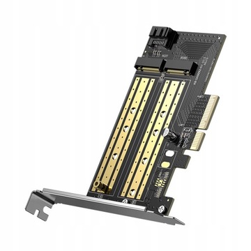 DUAL ADAPTER SSD PCIE 3.0 DO M.2 M-KEY M.2 B-KEY