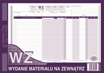 WZ WYDANIE MATERIAŁU NA ZEWNĄTRZ A4 385-1
