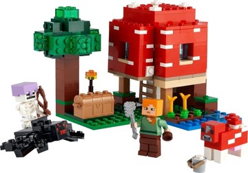 LEGO MINECRAFT BLOCKS 21179 ДОМ В ГРИБАХ ПОДАРОК ​​+ СУМКА НА ДЕНЬ ДЕТИ