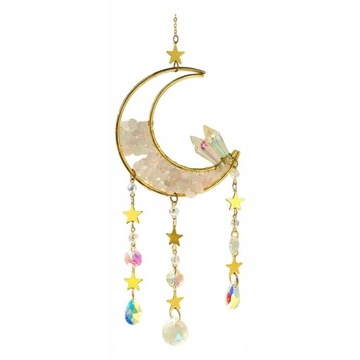 Wisiorek Wind Chime Moon Okno Wisiorek Tęcza