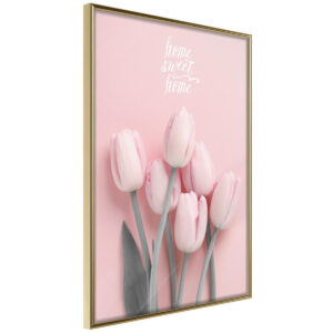 Obrazy do Salonu Bukiet Tulipanów 30x45 Rama złota