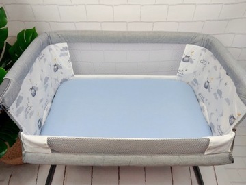 МИСЛИНОВАЯ ПРОСТЫНЯ ДЛЯ CHICCO NEXT2ME НЕБЕСНО-ГОЛУБАЯ