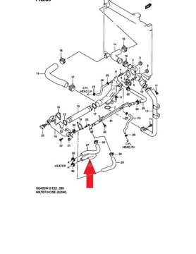 PŘÍVOD RADIÁTORU SUZUKI GRAND VITARA V6 17871-6