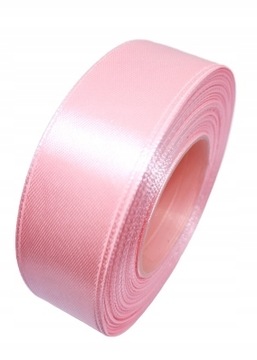 wstążka TASIEMKA satynowa 25 mm 32 m JASNY RÓŻ