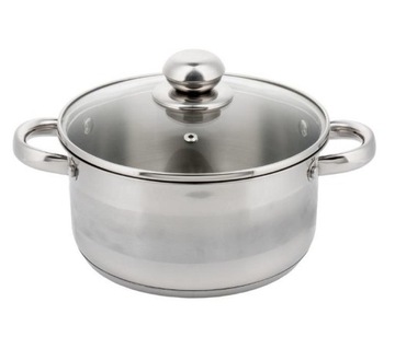 MAŁY GARNEK Z POKRYWKĄ TRADYCYJNY 1 L ZE STALI NIERDZEWNEJ 14cm INDUKCJA