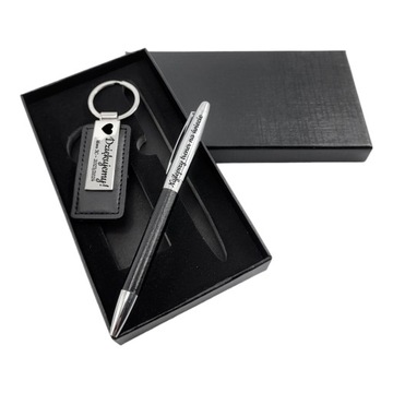 Prezent dla Nauczyciela ZESTAW Brelok Długopis GRAWER na zakończenie roku