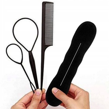 Zestaw fryzjerski do upinania włosów wypełniacz koka grzebień akcesoria