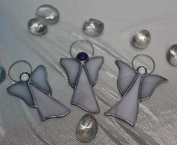 Ангелочки из витражей Тиффани НАБОР из 3 шт. Ангел