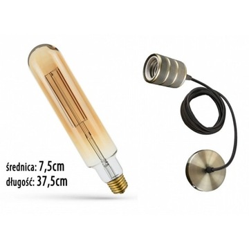 Oprawka Lampa wisząca RETRO SHINE E40 6W