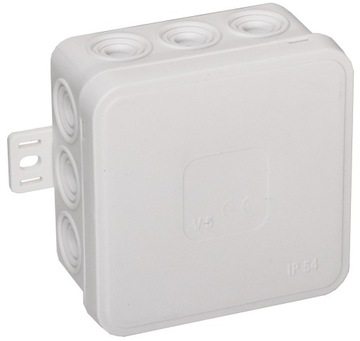 Puszka natynkowa hermetyczna 85x85x41 IP54 biała