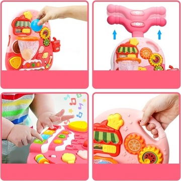 ИНТЕРАКТИВНАЯ ОБУЧАЮЩАЯ ПАНЕЛЬ ДЛЯ ДЕТЕЙ 2 В 1, ПИАНО 2 В 1, ИНТЕРАКТИВНАЯ НАСТОЛЬНАЯ ЕЗДА УОКЕР-ПУШЕР