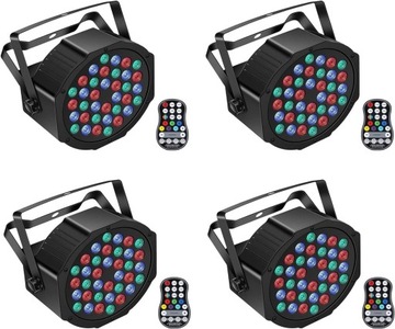 Reflektor LED akumulator, 36 RGB LED Par r
