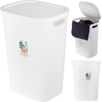 KOSZ NA PRANIE BIELIZNE Curver Biały 59L Infinity