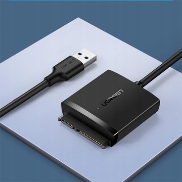 Adapter Ugreen USB-A 3.0 do dysku SATA 2,5 / 3,5'', SSD, HDD