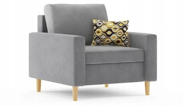 Fotel ETNA styl skandynawski salon SZARY
