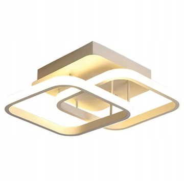 LAMPA SUFITOWA WISZĄCA LED PLAFON ŻYRANDOL MODERN 22W 4500K BIAŁA ZD117A