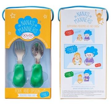 Манеры Зеленой Наны 2 этап - Вилка и ложка для детей 1-3 лет