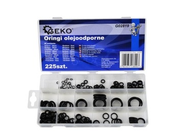 Oringi olejoodporne - zestaw 225szt GEKO G02819