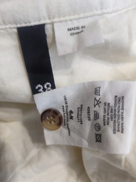 H&M ciekawy bawełniany żakiet z koronkami S-M