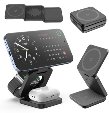 3v1 Skládací Indukční Nabíječka Magsafe Apple Iphone Watch Airpods 15W Qi