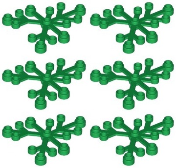 LEGO ROŚLINA 2417 LIŚĆ zielony NOWY (6g) 6 szt.