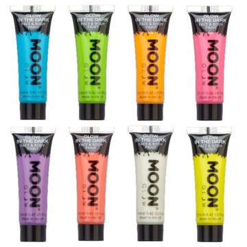 FARBA UV DO TWARZY CIAŁA MoonGlow NOC zes. 8 sztuk