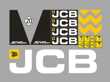 Naklejki oklejenie naklejka - JCB JS145W
