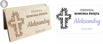 Деревянная копилка, сувенир, Первое причастие, подарок с гравировкой.