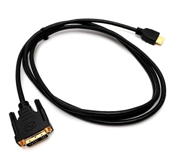 HDMI-DVI/DVI-HDMI, двухканальный, золотой, Full HD, 2,0 м