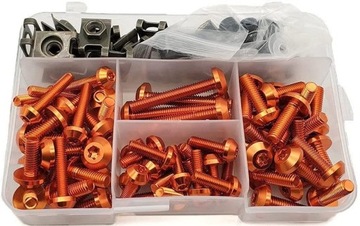 ŚRUBY ALUMINIOWE DO OWIEWEK MOTOCYKLOWYCH 193 SZT