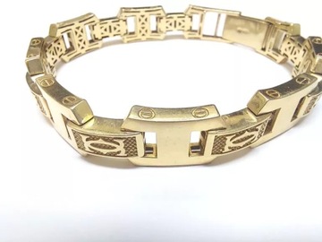 JEDYNA TAKA ZŁOTA BRANSOLETKA 27.66G 21CM PR.585