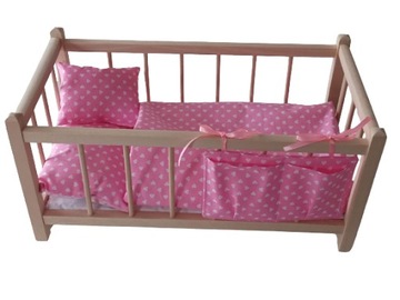 DREWNIANE ŁÓŻECZKO ZESTAW 6 ELEMENTÓW